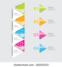 color progress paper banners / can be used for infographics / numbered banners / horizontal cutout lines / graphic or website layout vector