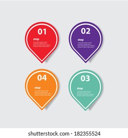 color progress paper banners / can be used for infographics / numbered banners / horizontal cutout lines / graphic or website layout vector