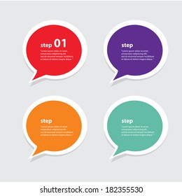 color progress paper banners / can be used for infographics / numbered banners / horizontal cutout lines / graphic or website layout vector