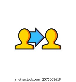 Color Project team base icon isolated on white background. Business analysis and planning, consulting, team work, project management. Flat filled outline style with shadow. Vector