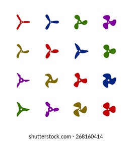 Color propellers icons