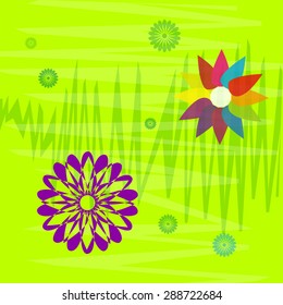 Color pulse with flowers