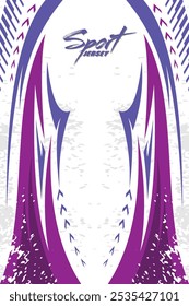 color Purpel jersey sport design template Vector Template Premium EPS 10