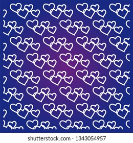 Color purple hearts pattern for background. Eps vector. Gift, gadget, paper decoration