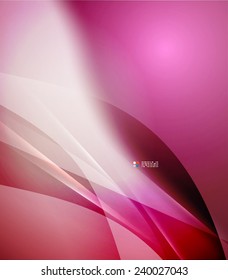 Color purple and light, waves and lines. Abstract background