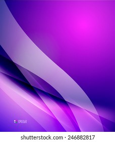 Color purple and light, waves and lines. Abstract background