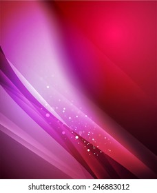 Color purple and light, waves and lines. Abstract background