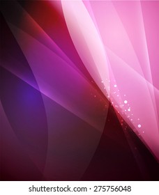 Color purple and light, waves and lines. Abstract background