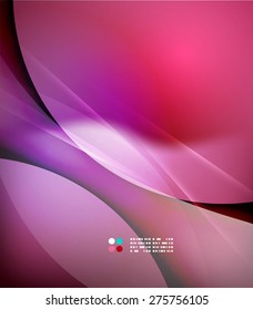 Color purple and light, waves and lines. Abstract background