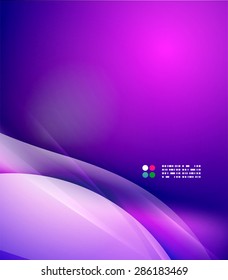 Color purple and light, waves and lines. Abstract background