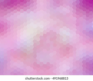 Color purple vector background made up of colorful hexagon alternately in a row side by side and beneath. Abstract backdrop of geometric elements. Mosaic pattern segment