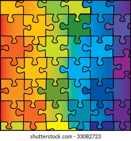 color puzzle, background vector illustration