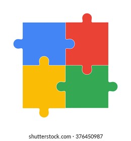 Color Puzzle set of five pieces