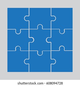 Color Puzzle set of five pieces