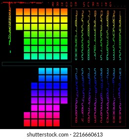 Color Radar Display Logo Vector