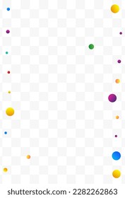 Color Rain Effect Vector Transparent Background. Celebration Polka Card. Festival Dot Texture. Happy Dust Carnival Backdrop.
