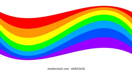 Color rainbow flag - stock vector
