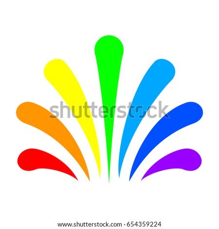 Color rainbow fountain - vector