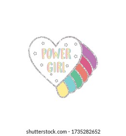 color rainbow heart love star glitter line tee illustration art vector