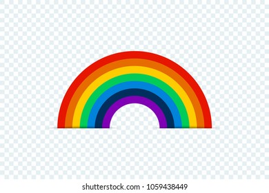 Color Rainbow Shadow On Transparent Background Stock Vector (Royalty ...