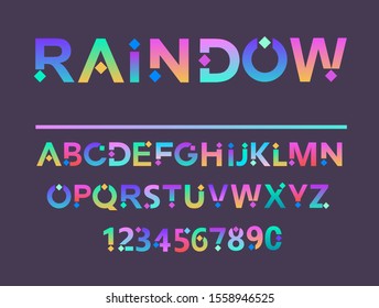 Color Rainbow Very Happy Font 