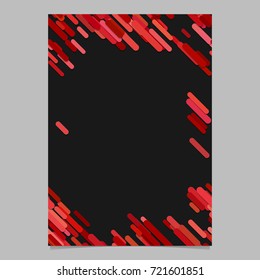 Color random diagonal rounded stripe pattern brochure template - trendy blank vector stationery background design