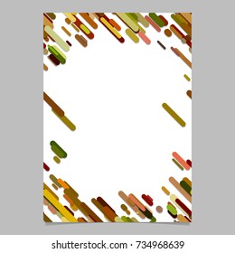 Color random diagonal rounded stripe pattern brochure template - trendy blank vector stationery background design
