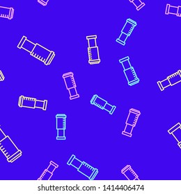 Color random seamless pattern Aeropress icon. Device for brewing coffee.