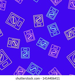 Color random seamless pattern Coffee bean on scale