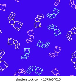 Color random seamless pattern Communication, dialog, conversation on an online forum and internet chatting concept. Business man talking.