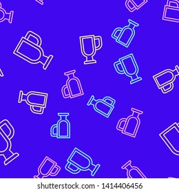 Color random seamless pattern Cup of Tea Vector Icon for mobile app, website or desktop app