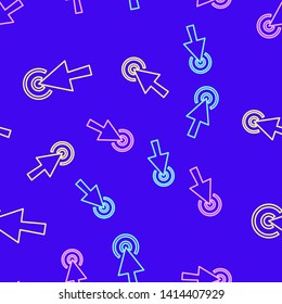 Color random seamless pattern Cursor icon. Web page symbol for your web site design