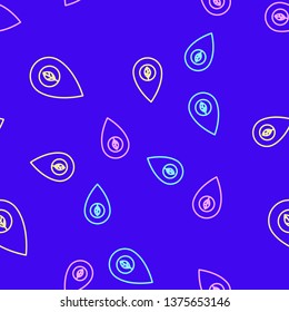Color random seamless pattern Eco point logo vector design.