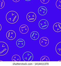 Color random seamless pattern Emoji icon. Range to assess the emotions of your content. User experience.