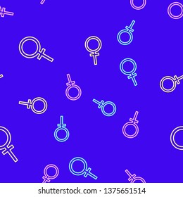 Color random seamless pattern Female Gender symbol for your web site design