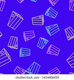 Color random seamless pattern Icon of cake. Graphic piece of birthday cake