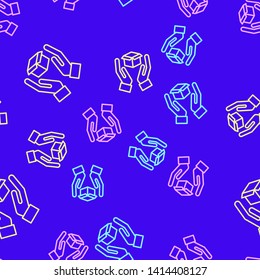 Color random seamless pattern Parcel storage icon.