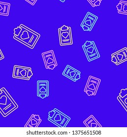 Color random seamless pattern Patient Medical Record Icon. Healthcare