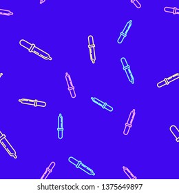 Color random seamless pattern Pipette icon for infographic, website or app. Medical symbol