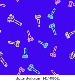 Color random seamless pattern Razor icon. Shaving vector icon