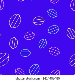 Color random seamless pattern Tasty macaroon icon