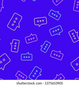 Color random seamless pattern Thinking Icon concept. Idea sign
