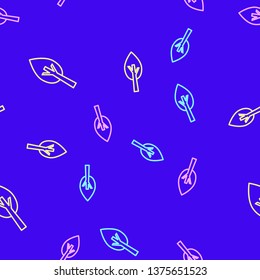 Color random seamless pattern Tree vector icon. Forest symbol.
