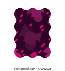 color rectangle with graphic geometric art background