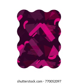 color rectangle with style geometric memphis background