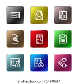 Color rectangle web icons, set 14