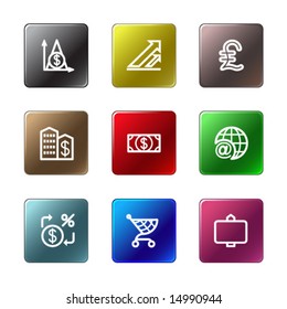 Color rectangle web icons, set 23