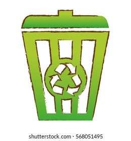 Color recycleng basket image design, vector illustration