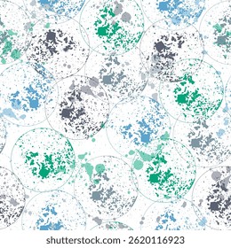 Color red circle. chaotic pattern circle. Seamless pattern. Seamless texture with color dots. Vector illustration