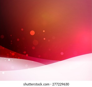 Color red and light, waves and lines. Abstract background